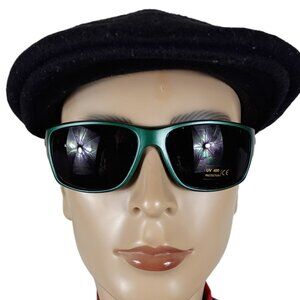 SHARKEYES GREEN   RECTANULAR WRAP  SUNGLASSES NSPORT2